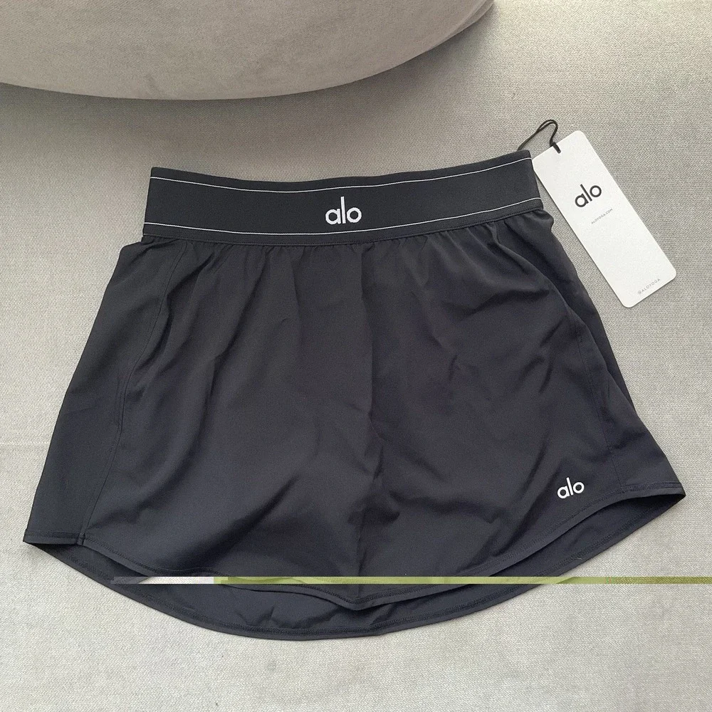 Alo Yoga Match Point Tennis Skirt Black XS